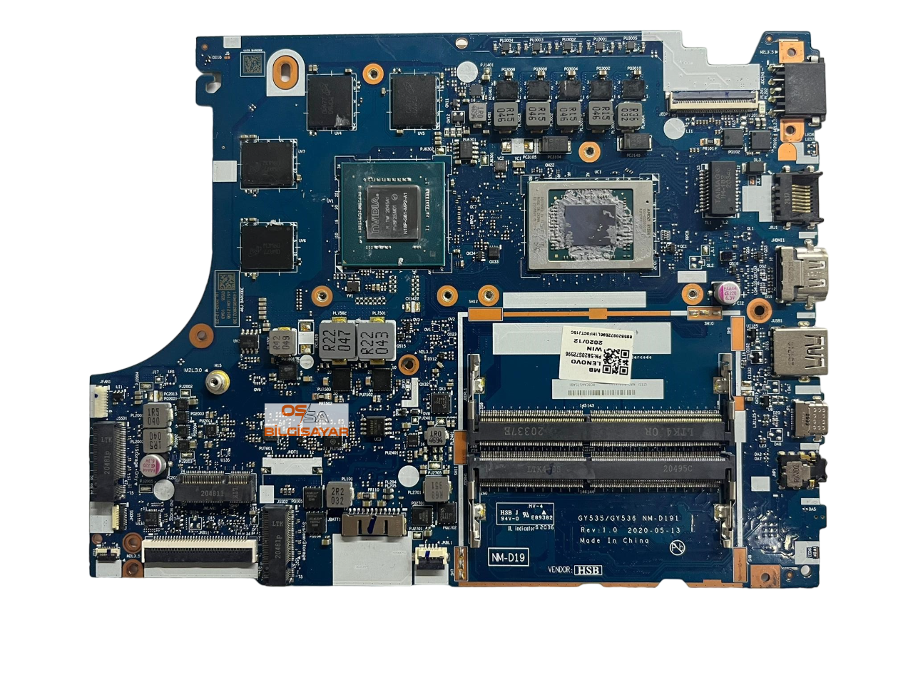 Lenovo IdeaPad Gaming 3 15ARH05 Anakart GY535/536 NM-D191 Rev:1.0