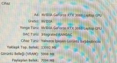 Lenovo İdeapad Gaming 3 15ACH6 AMD Ryzen 7 5800H NVIDIA GeForce RTX 3060 16GB RAM 512GB SSD