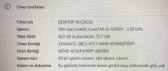 HP Victus 15-FA0005NT Intel® Core™ i5-12500H NVIDİA GeForce RTX 3050Tİ 16GB Ram 512 GB Samsung SSD