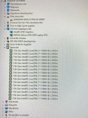 Monster Abra A7 V11.4 Intel® Core™ İ7-11800H CPU @ 2.30GHz 16GB Ram 1TB Samsung SSD NVIDİA GeForce RTX 3050 (4GB)  17.3 144HZ Ekran