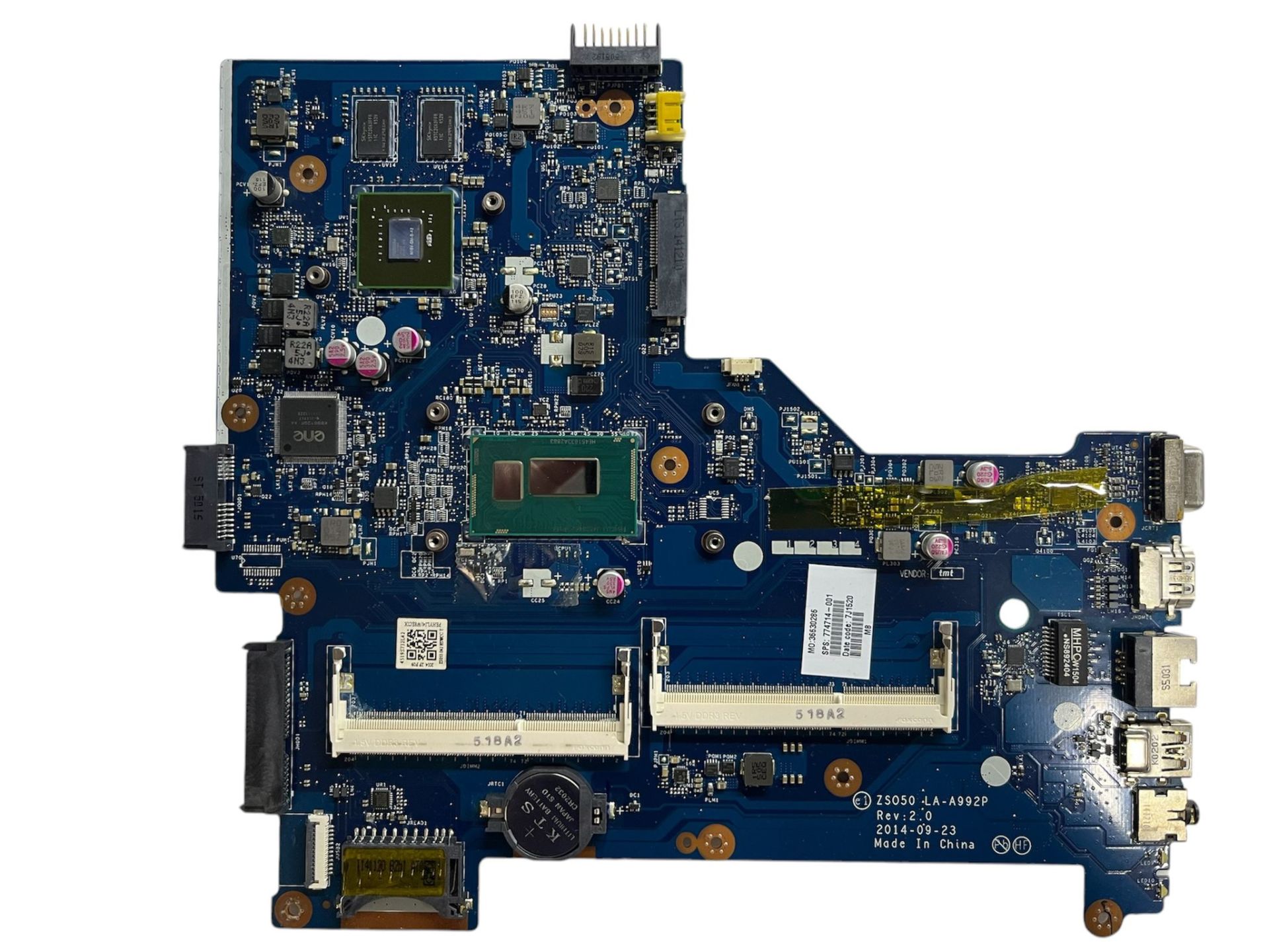 Hp 250 G3 Anakart i3-4005U GeForce 820M ZSO50 LA-A992P Rev:2.0