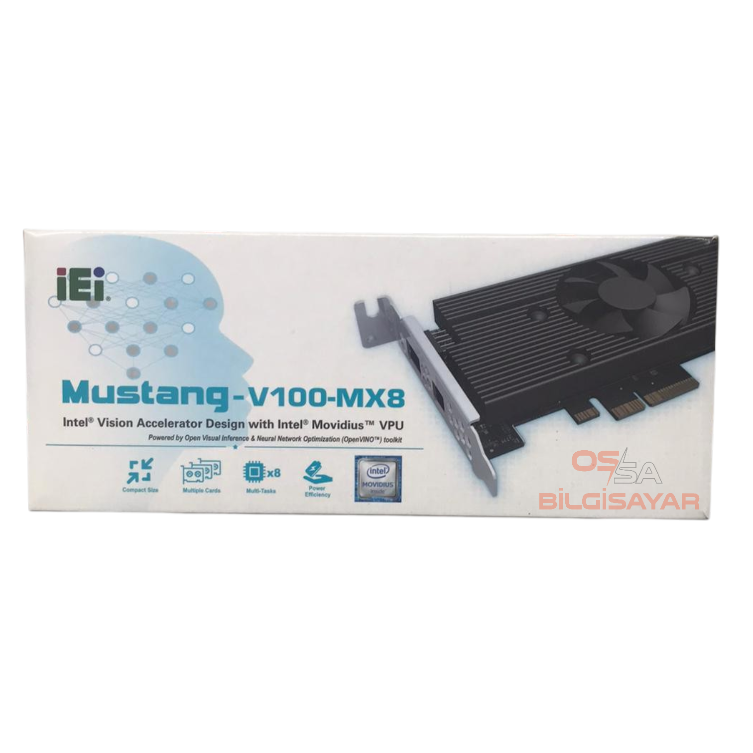 iEi Mustang-V100-MX8 VPU İntel Vision & İntel Movidius