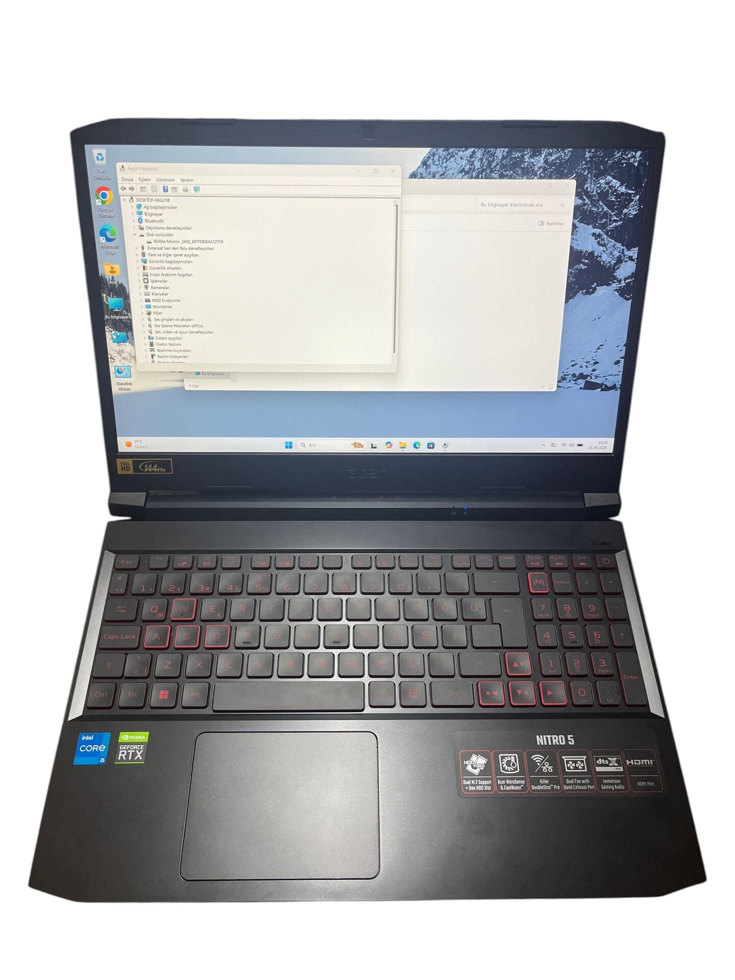 Acer Nitro 5 i5 11400H 16 Ram 512 SSD RTX 3050