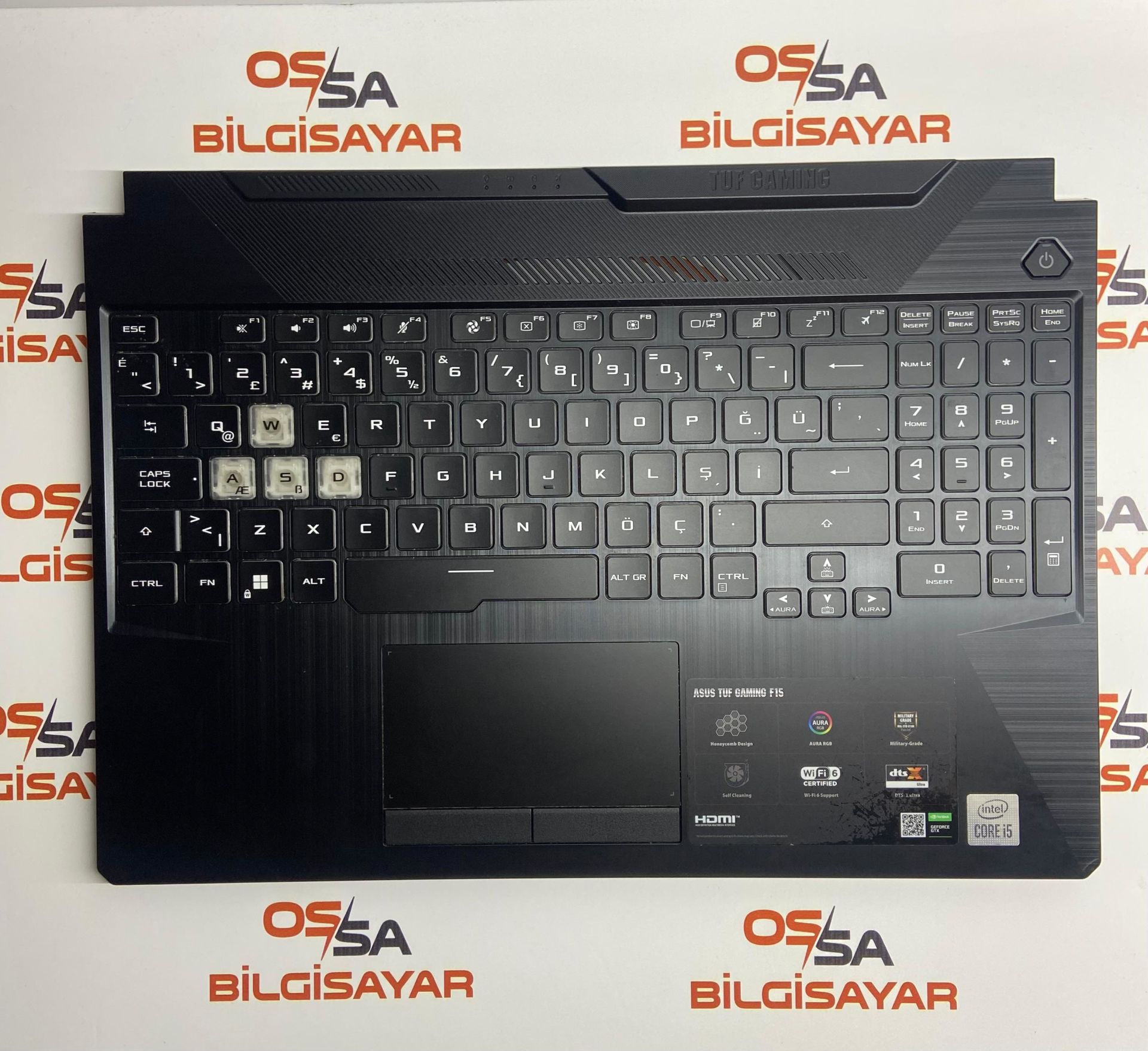 Asus Tuf FX506 FX506L FX506LH Notebook Türkçe Klavye Kasa 3BBKXT