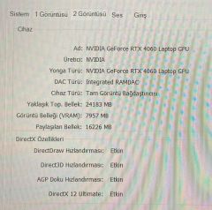 Garantili DELL G15 5530 i7-13650HX 32 GB RAM NVIDIA GeForce RTX 4060(8GB) 165Hz 512GB SSD