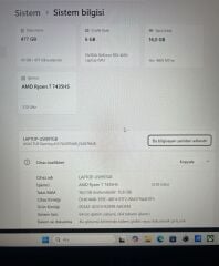 Kutulu Garantili Asus TUF Ryzen 7 7435HS 16 Ram 512 GB RTX 4050