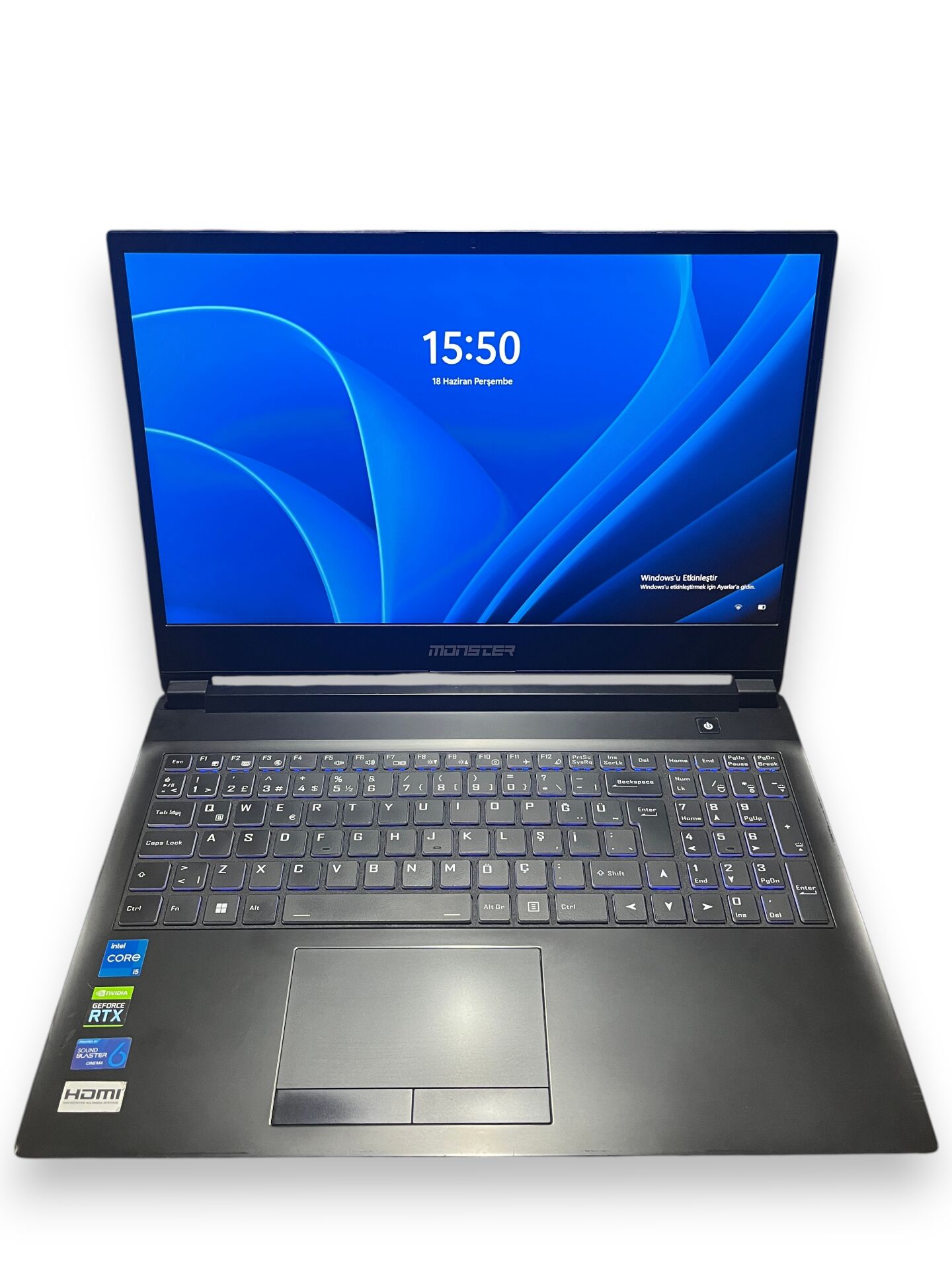 Monster Abra 5 V17.2 i5 11400H 16 Ram 512 GB SSD RTX 3050 Ti