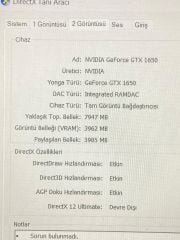 Monster Abra A5 V16.7 /İ5 11400H/8 Ram/GTX1650(4GB)/512 SSD/144Hz FHD