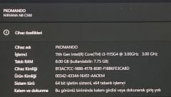 Casper Nirvana C500 Anakart İntel Core İ3-1115G4