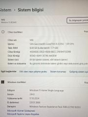 MSİ Modern 15 B12MO-605TR İ5-12.Nesil/8 Ram/512 SSD