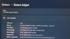Hp 15-eg0010nt / İntel Core İ5-1135G7/16GB DDR4/512 SSD/NVIDIA GeForce MX350 (2GB)