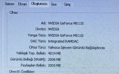 HP 15-da0059nt / i5-7200U / 4Ram / 256 SSD / 2GB MX110 / YAE7NWPEN2