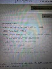 Asus X515J i5-1035G1 8 RAM 256 SSD NVİDİA MX130 2 GB