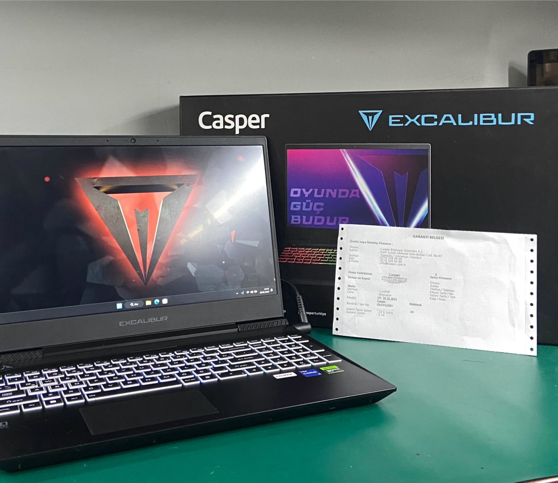 Casper Excalıbur G770 i5-12.Nesil / 16 Ram / 512SSD / GTX1650