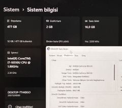 Lenovo Think Pad T15 / İ7-10.Nesil / 16 Ram / 512SSD / MX330