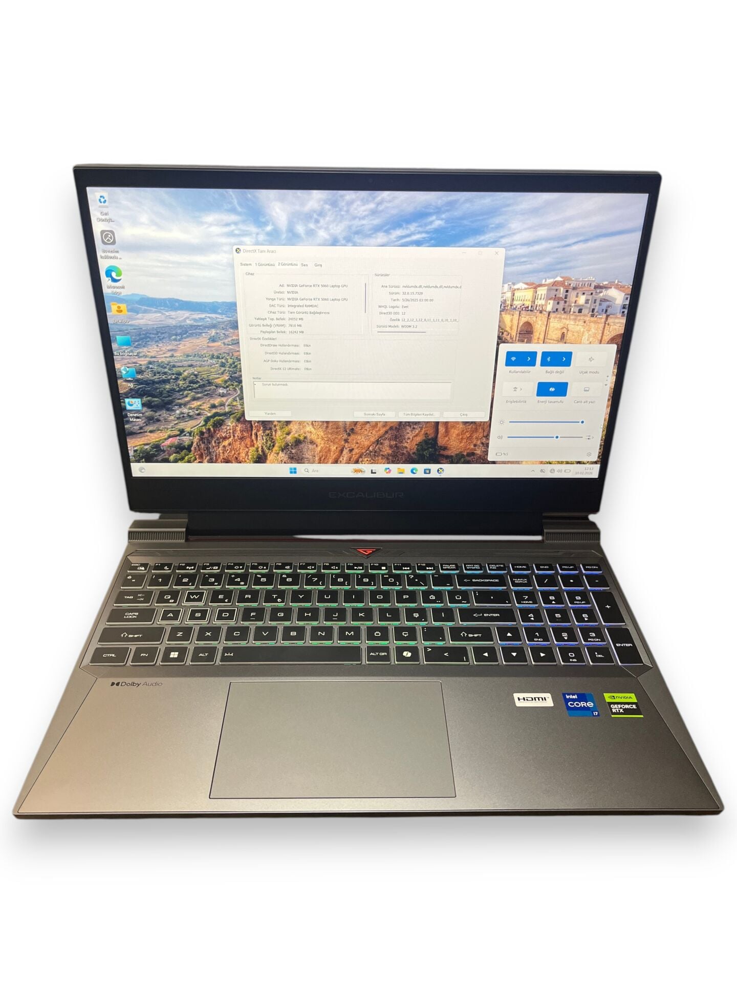 Kutulu Casper Excalibur G870 i7 13620H 32 Ram 1 TB SSD RTX 5060
