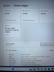 Acer Aspire 3 A315-58-516F i5 1135G7 8 Ram 256 GB SSD Intel Iris