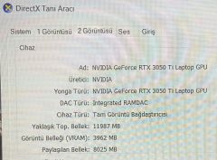 Vıctus 15-fa0000nt / İ7-12.Nesil / 16 Ram / 1TB SSD / 3050 Tİ