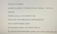 Monster Abra A5 V7.1 Anakart / İ7-6.Nesil (SR2FQ) / GTX 960M (4GB) / N150RD20-D02A