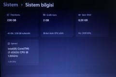 Lenovo V15-IWL / i7-8.Nesil / 8 Ram / 256 SSD / GeForce MX110 (2GB