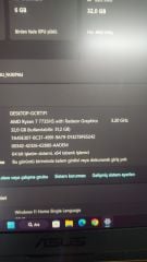 Asus Tuf FA507 Ryzen7 32 RAM 512SSD RTX 4050 6GB