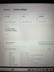 Kutulu Acer Nitro V 15 i5 13420H 8 Ram 512 GB SSD RTX 4050