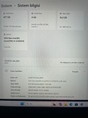 Kutulu Lenovo LOQ 15IAX9I i5 12450HX 16 Ram 512 GB SSD Arc A530M