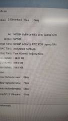 Dell G15 R7-5800H 16 RAM 512 SSD 3050 4 GB