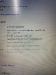 Hp-DB1055NT Ryzen 3-3200U 8 Ram 128 SSD 2 GB Ekran Kartı