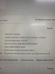 HP Pavılıon Anakart İ7-9.Nesil GTX 1650 Tİ 6 GB