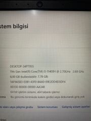 Monster Abra A5 V17.2 İ5-11:nesil 8 RAM 512 SSD RTX 3050 Tİ 4 GB