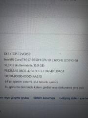 Hp zBook 15V G5 i7-9750H 16 RAM 512 SSD NVİDİA Quadro P600 4 GB