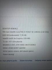 Acer Aspire 3 N20C5 i5-1135G7 8 RAM 512 SSD