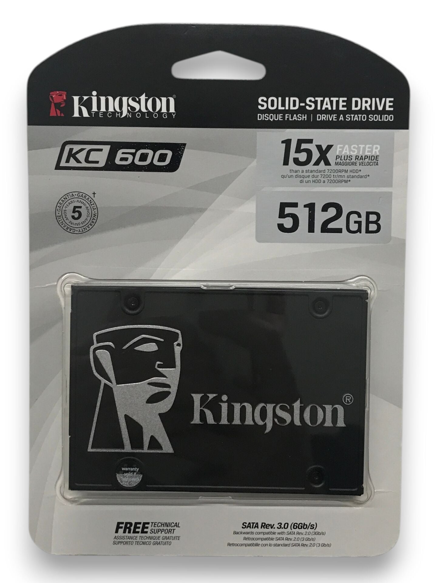 Kingston KC600 512 GB SATA Rev. 3.0 SSD SKC600/512G