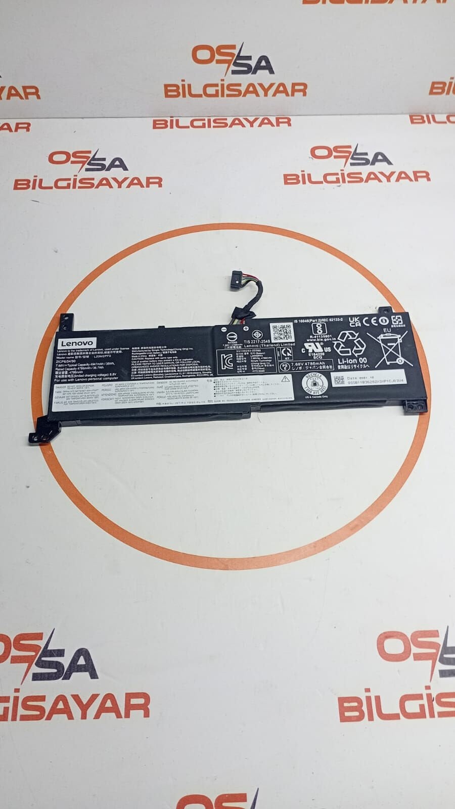 Lenovo İdeapad 3 15ITL6 Batarya 4786mAh/8.8V/L20M2PF0 2ICP6/54/90