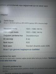 Hp Victus İ7 14.Nesil / 32 Ram / 512 SSD / RTX 4070 8 GB