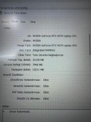 Hp Victus İ7 14.Nesil / 32 Ram / 512 SSD / RTX 4070 8 GB