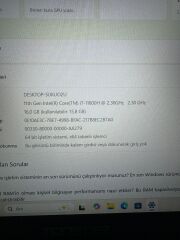 Monster İ7 11.Nesil / 16 Ram / 512 SSD / RTX 3050 4 GB