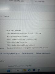 Hp Victus İ7 12.Nesil / 16 Ram / 1 TB SSD / RTX 3050 4 GB