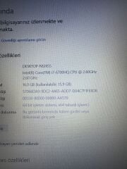 MSI PE60 6QE-407XTR 8-M2L45  Anakart İ7 6.Nesil NVİDİA GeForce GTX 930 M