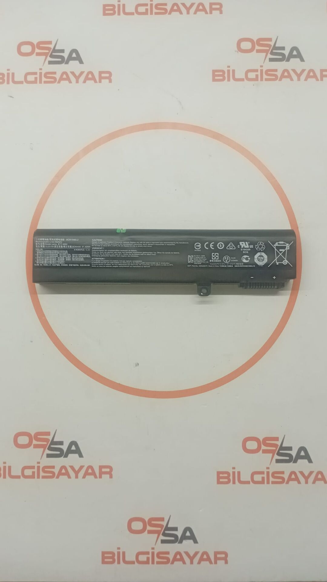 MSI PE60 6QE-407XTR Batarya 10.8V 3834 mAh 41.40Wh 3ICR19/65-2