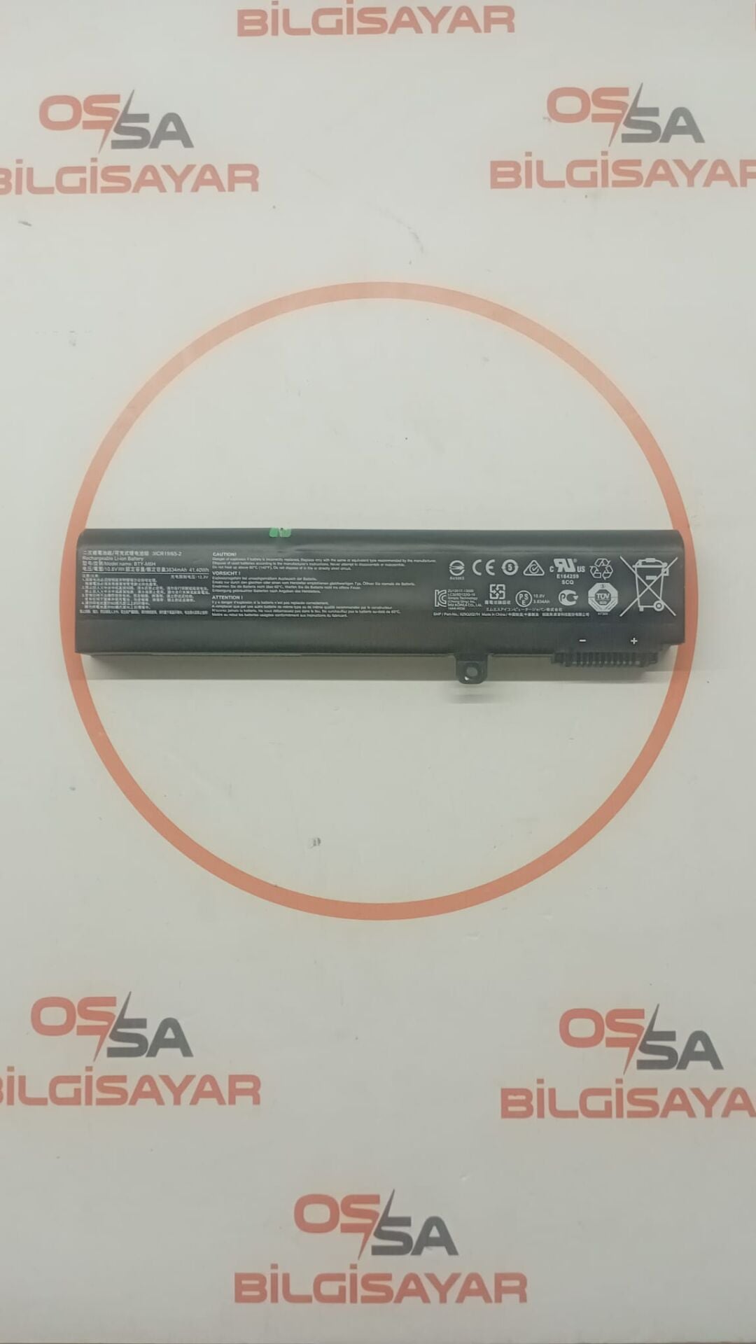 MSI PE60 6QE-407XTR Batarya 10.8V 3834 mAh 41.40Wh 3ICR19/65-2