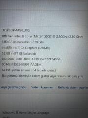 Huawei D15 İ5-1155G7 8 RAM 512 SSD