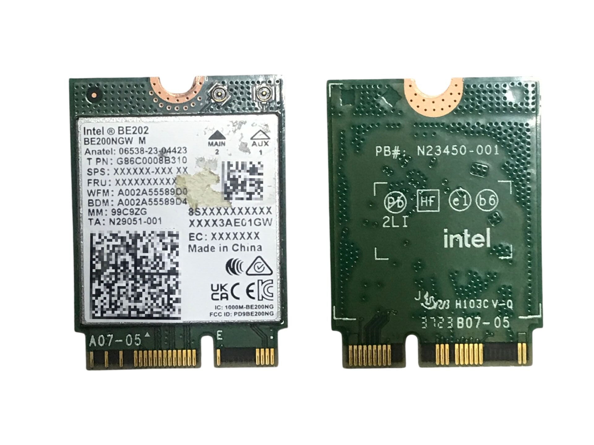 İntel(R) BE200NGW Wifi 7 2x2 Ağ Kartı Bluetooth 5.4 (M.2 2230)