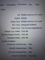 Asus TUF GAMİNG Ryzen 5 3550U 8 RAM 256 SSD GTX 1650 4 GB E.kart