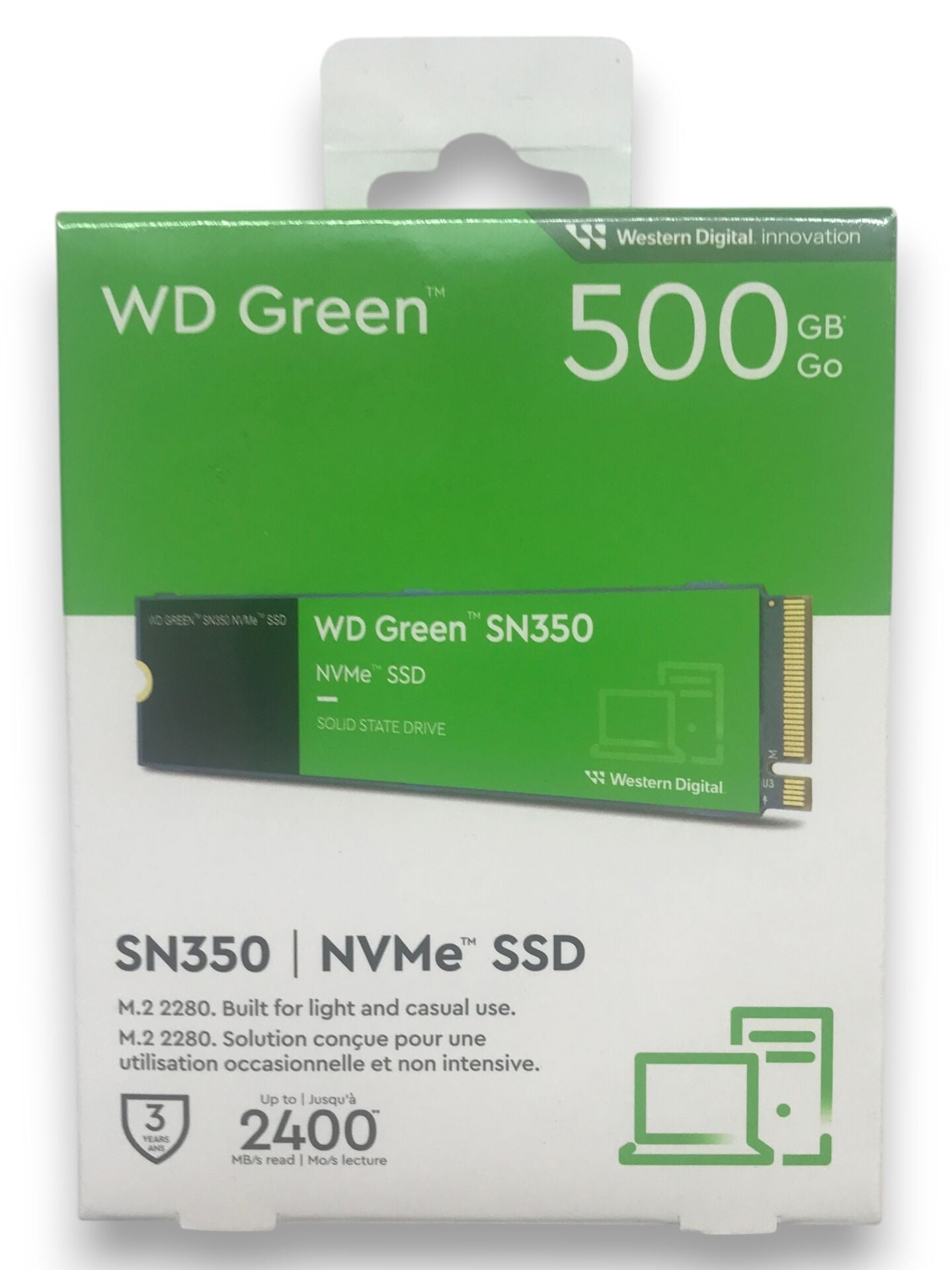 Western Digital WD Green SN350 500 GB NVME M2 SSD WDS500G2G0C