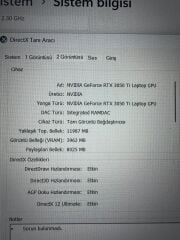 HP Vıctus İ7 12.Nesil / 16 Ram / 512 SSD / RTX 3050 Ti 4 GB
