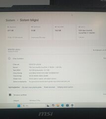 MSİ CYBORG İ7 13620H / 16 Ram / 512 SSD / RTX 4060 8 GB