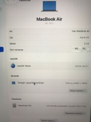 Apple Macbook M2 8/256 13,6'' 2K Liquid Retina