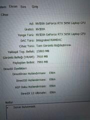 Garantili Asus ROG i5-13450HX 16 RAM 512 SSD RTX 5050 8 GB 16''